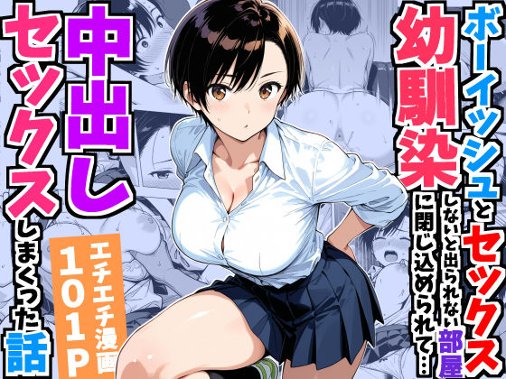 ボーイッシュ幼馴染と「セックスしないと出られない部屋」に閉じ込められて…中出しセックスしまくった話/デリカリカ  エロ画像752967