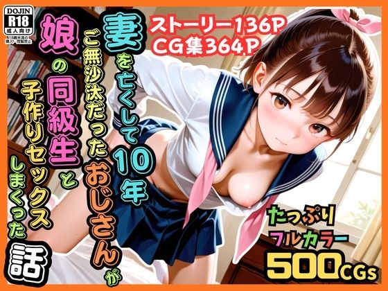 【500枚】妻を亡くして10年ご無沙汰だったおじさんが娘の同級生と子作りセックスしまくった話【女子校生】/ピストン工房  エロ画像774729